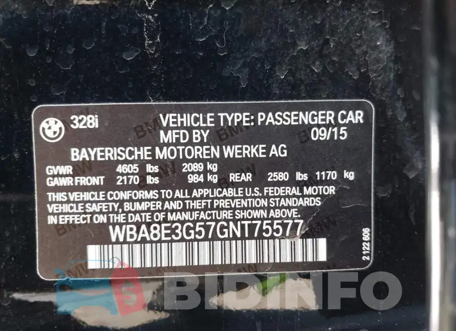 WBA8E3G57GNT75577 Photo# 9