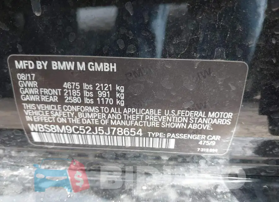 WBS8M9C52J5J78654 Photo# 9