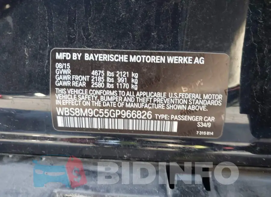 WBS8M9C55GP966826 Photo# 9