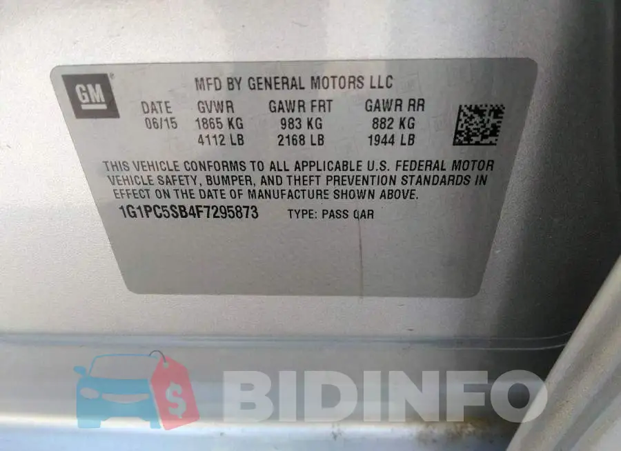 1G1PC5SB4F7295873 Photo# 9