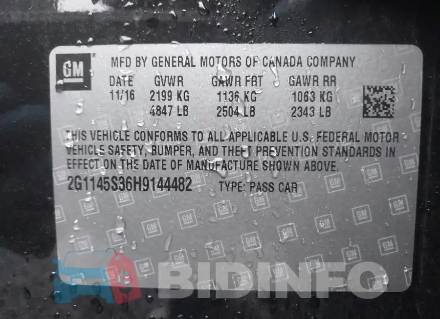 2G1145S36H9144482 Photo# 9