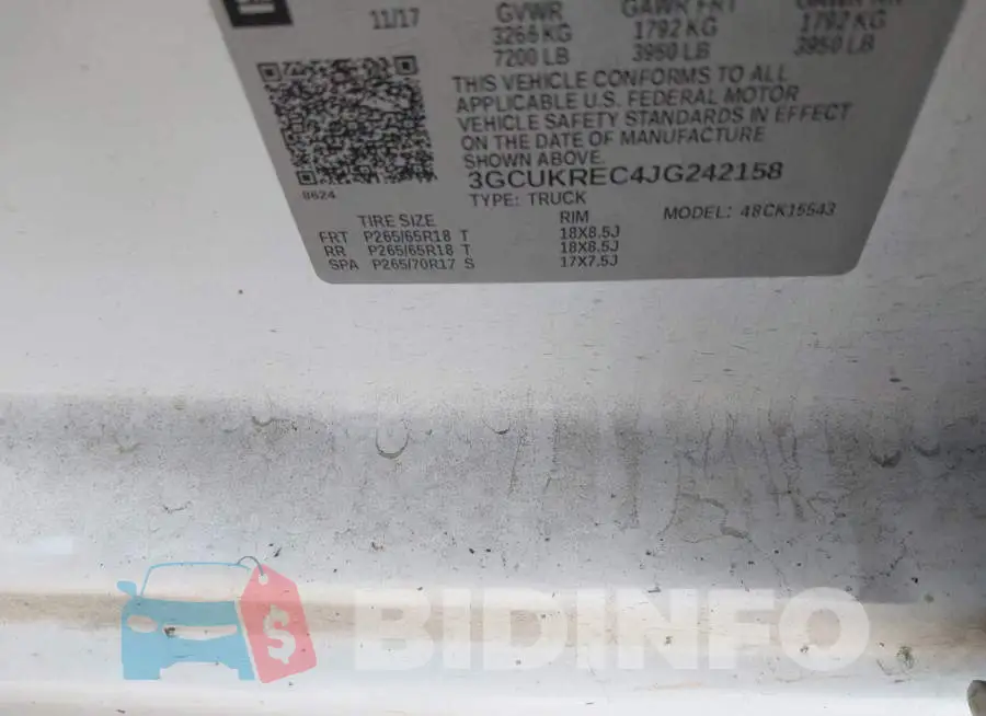 3GCUKREC4JG242158 Photo# 9