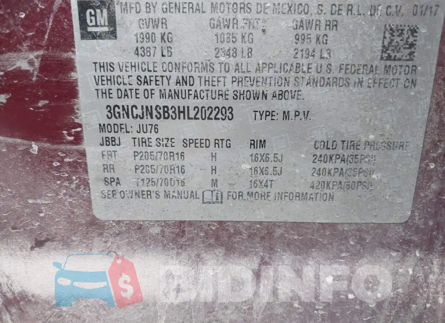 3GNCJNSB3HL202293 Photo# 9
