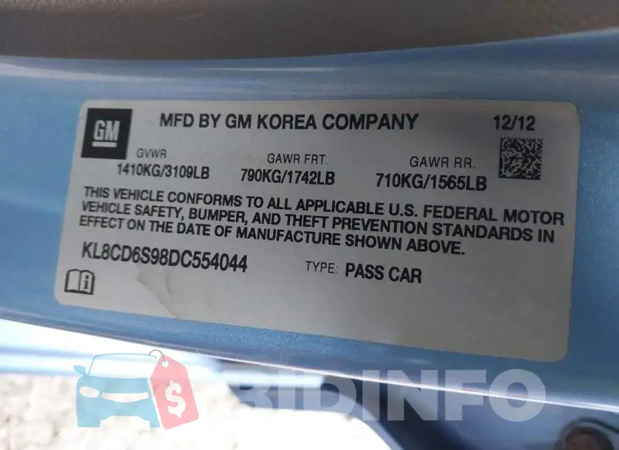 KL8CD6S98DC554044 Photo# 9