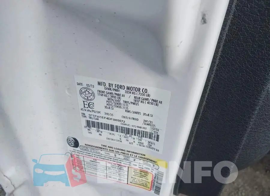 1FTFW1EF4DFB85572 Photo# 9