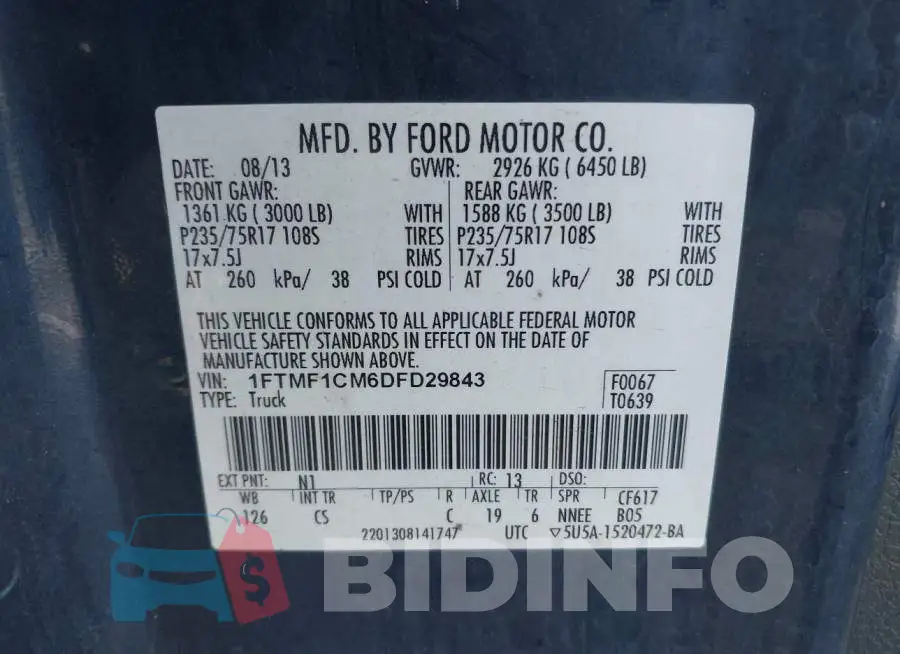 1FTMF1CM6DFD29843 Photo# 9