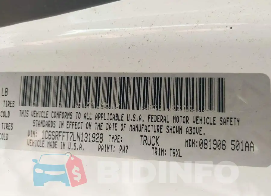 1C6SRFFT7LN131928 Photo# 9