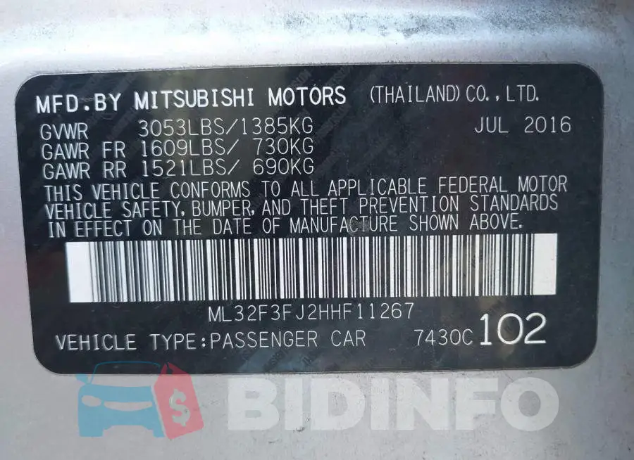 ML32F3FJ2HHF11267 Photo# 9