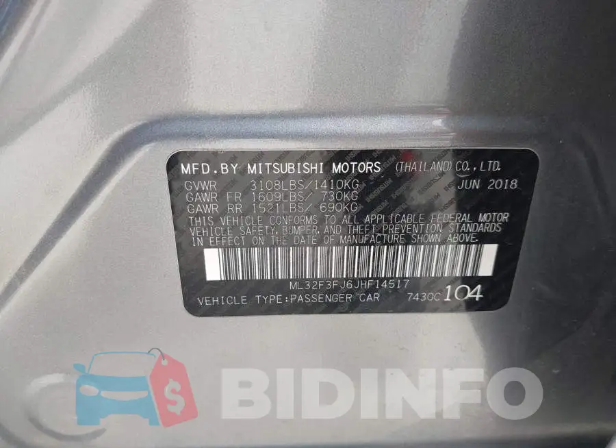 ML32F3FJ6JHF14517 Photo# 9