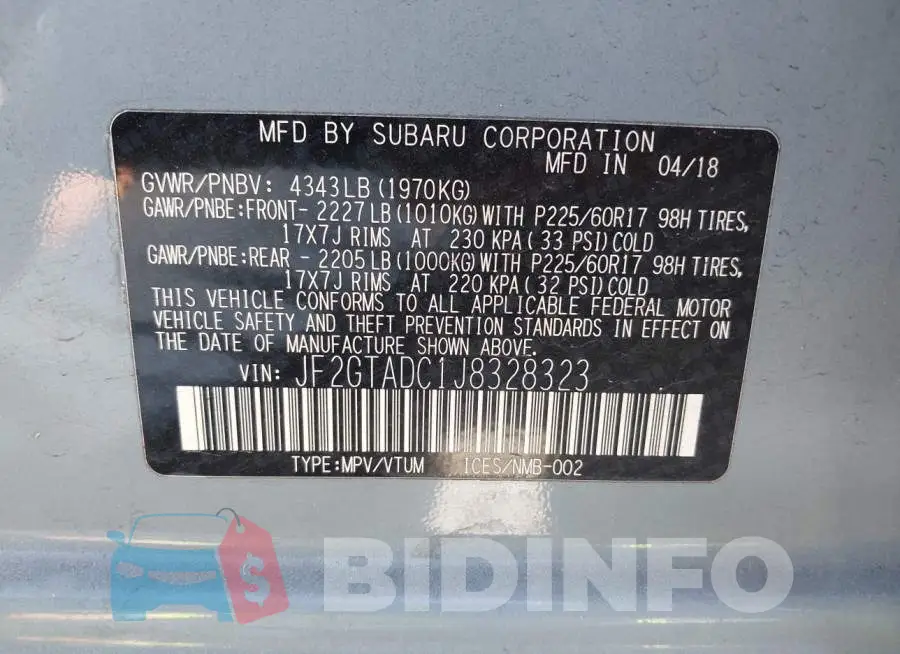 JF2GTADC1J8328323 Photo# 9