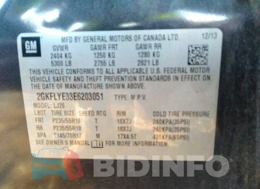 2GKFLYE33E6203051 Photo# 9