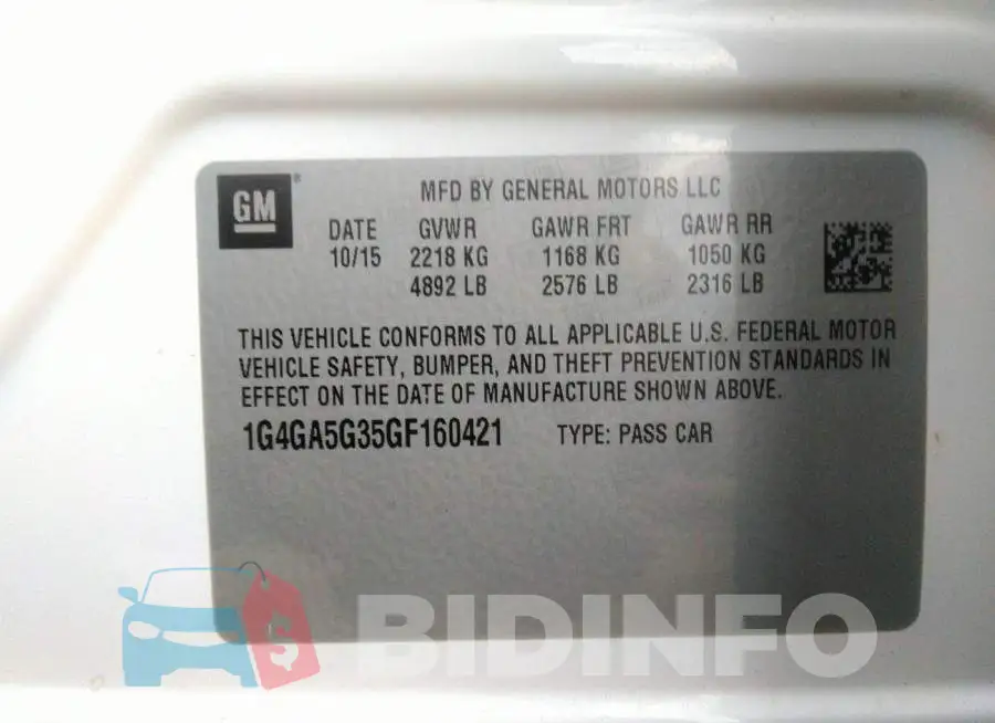 1G4GA5G35GF160421 Photo# 9