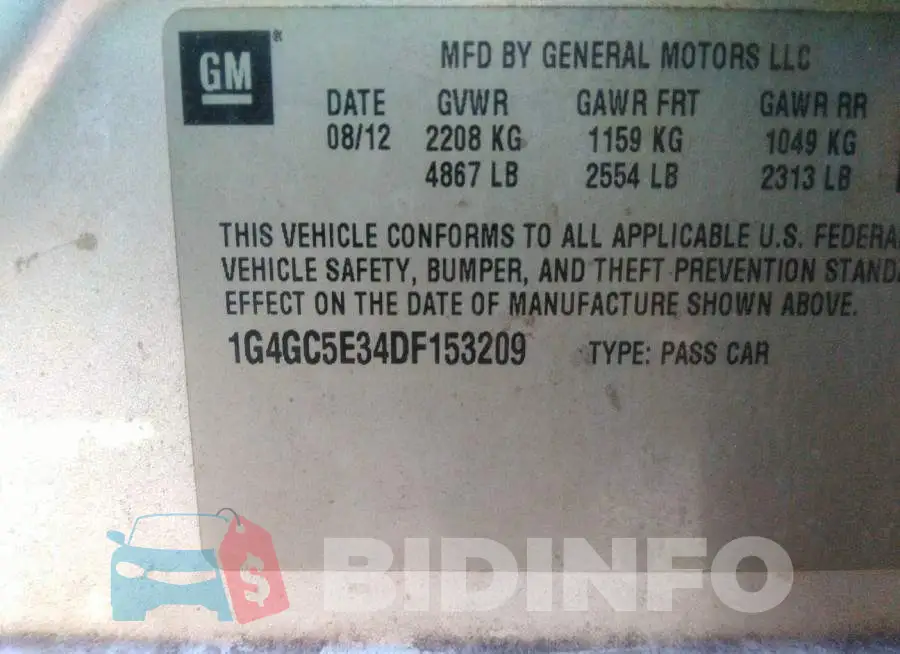 1G4GC5E34DF153209 Photo# 9