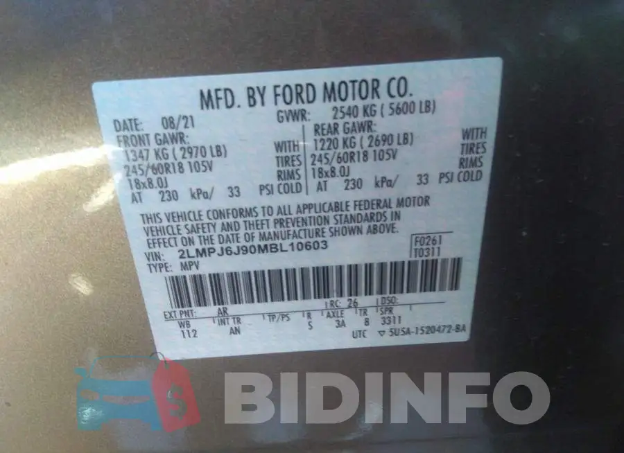 2LMPJ6J90MBL10603 Photo# 9