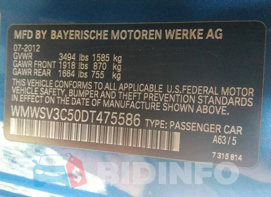 WMWSV3C50DT475586 Photo# 9