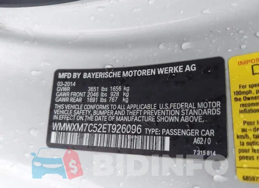WMWXM7C52ET926096 Photo# 9