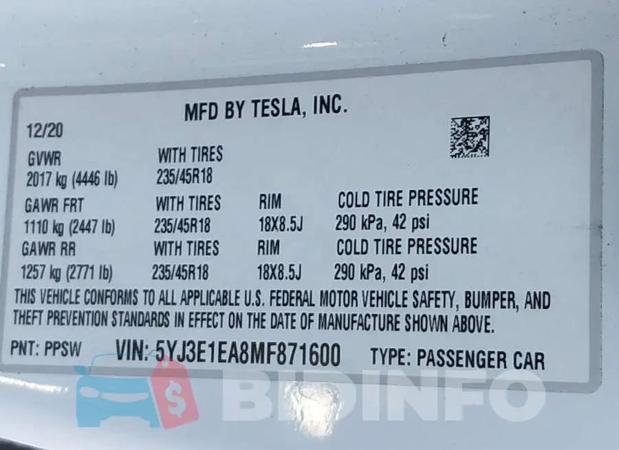 5YJ3E1EA8MF871600 Photo# 9