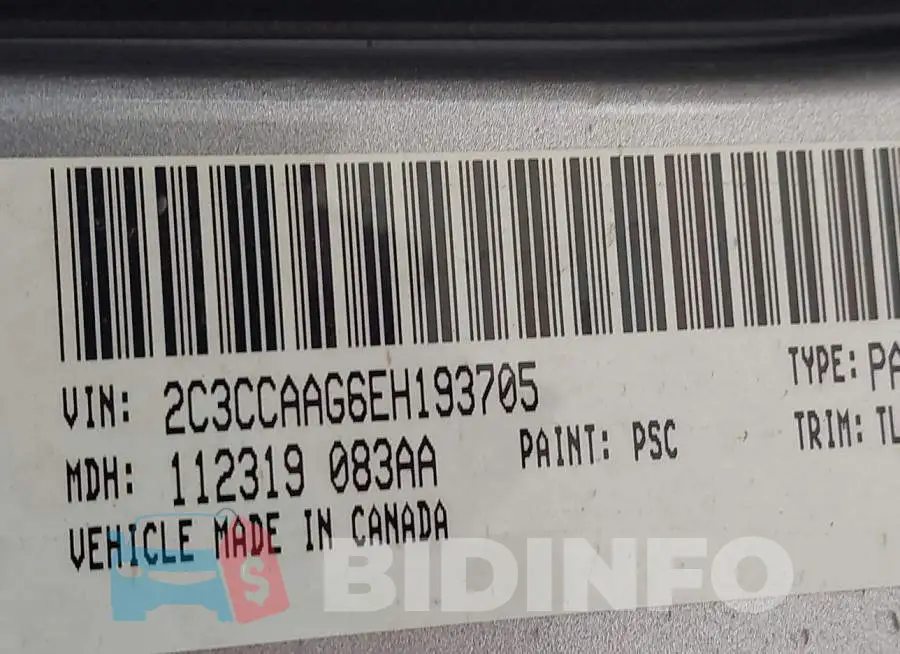 2C3CCAAG6EH193705 Photo# 9