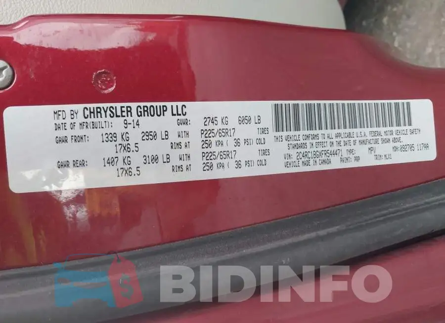 2C4RC1BGXFR544471 Photo# 9