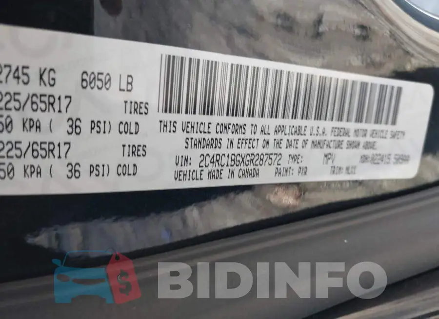 2C4RC1BGXGR287572 Photo# 9