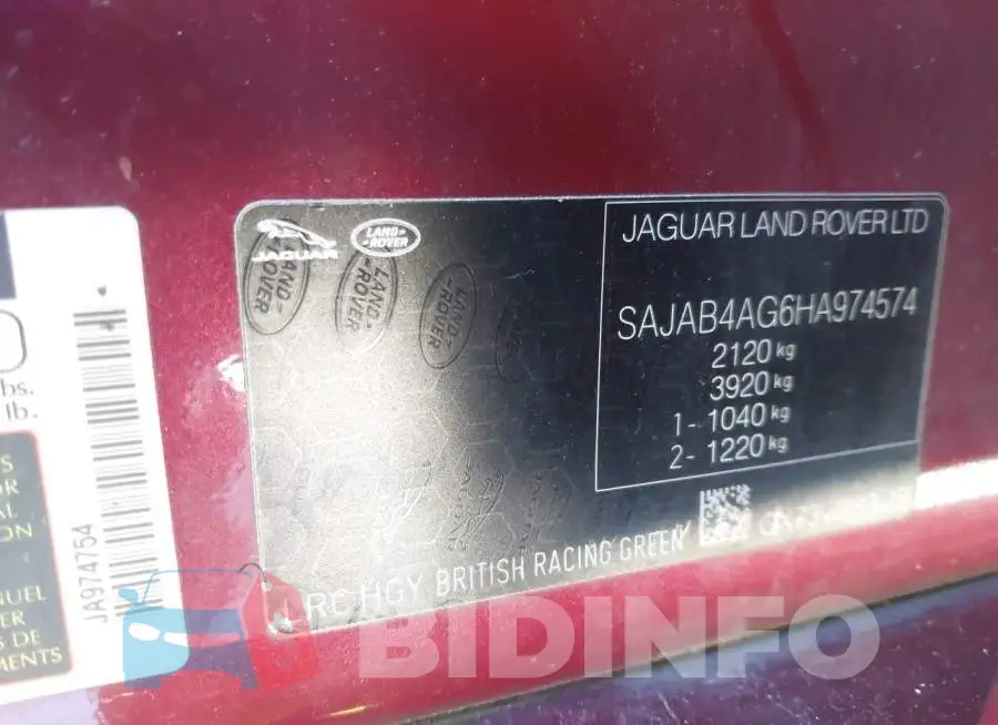 SAJAR4BG5HA974754 Photo# 9