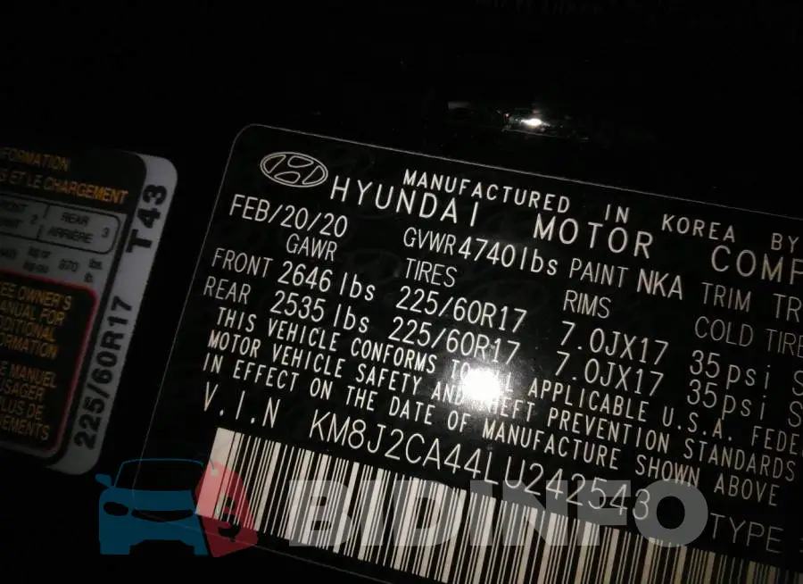 KM8J2CA44LU242543 Photo# 9