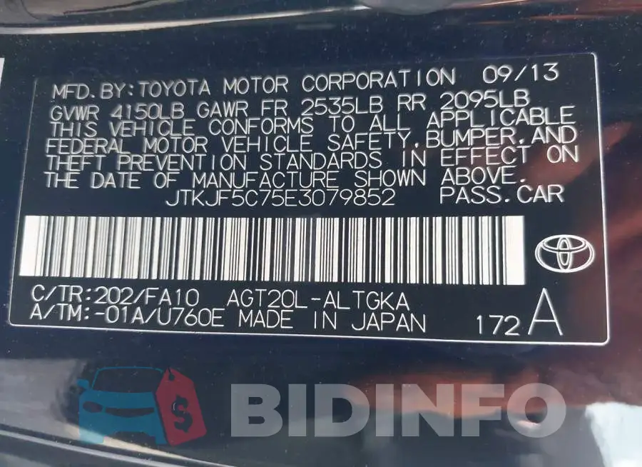 JTKJF5C75E3079852 Photo# 9