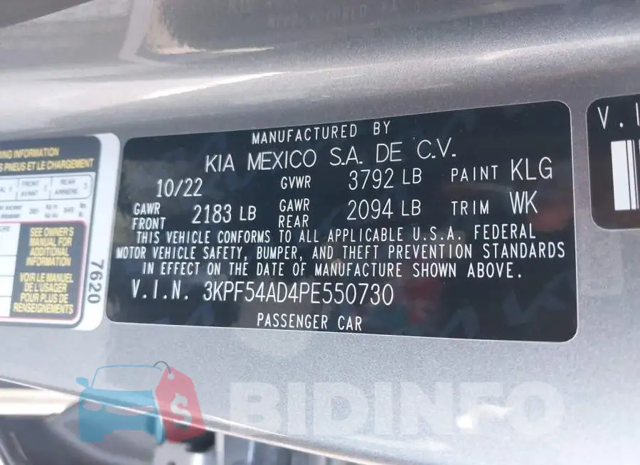 3KPF54AD4PE550730 Photo# 9