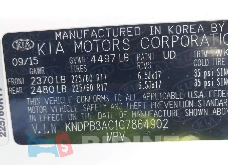 KNDPB3AC1G7864902 Photo# 9