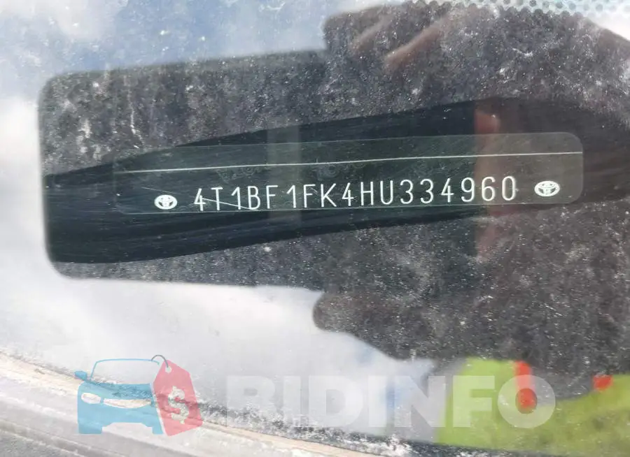 4T1BF1FK4HU334960 Photo# 9