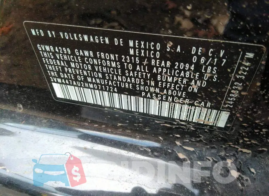 3VW447AU2HM071724 Photo# 9