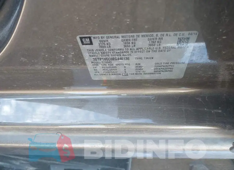 3GTP1VEC8EG446136 Photo# 9