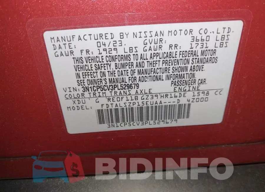 3N1CP5CV3PL529679 Photo# 9