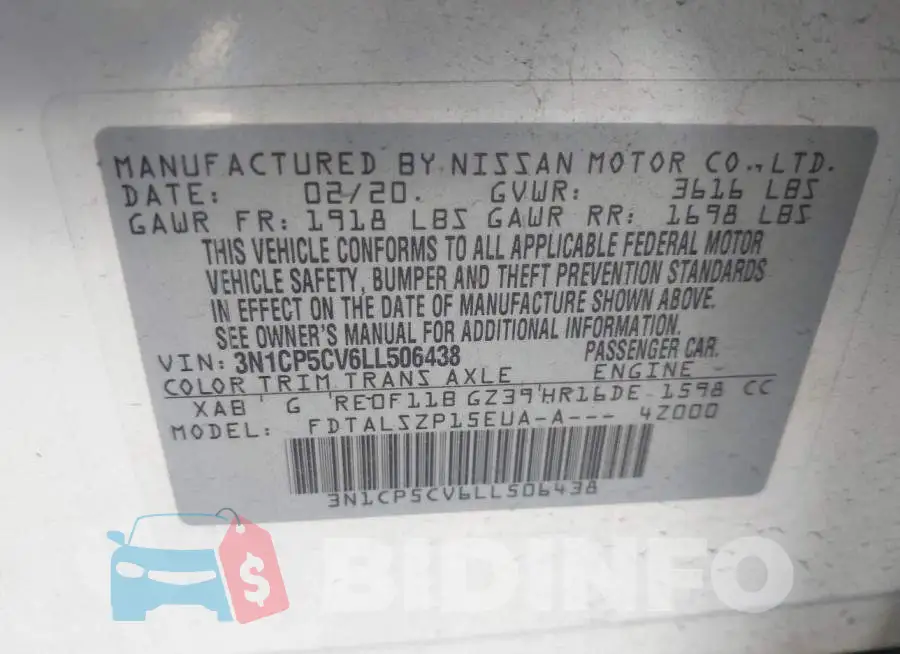 3N1CP5CV6LL506438 Photo# 9