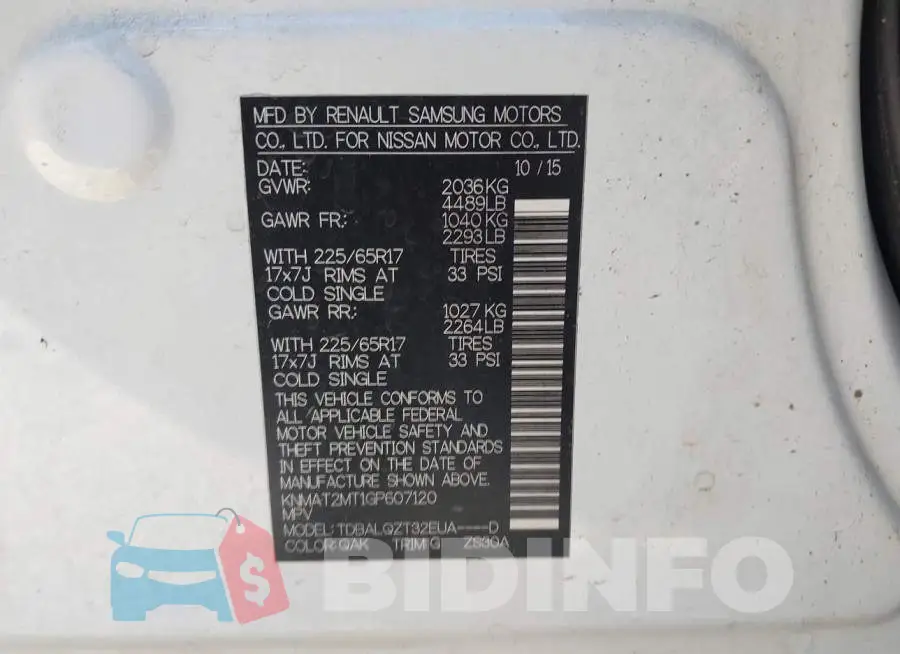 KNMAT2MT1GP607120 Photo# 9