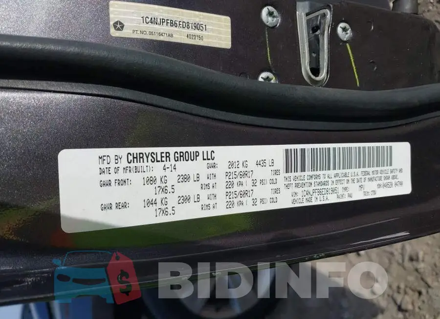 1C4NJPFB6ED819051 Photo# 9