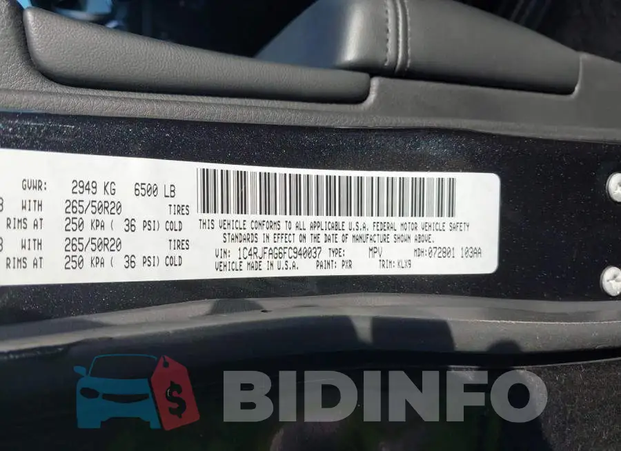 1C4RJFAG6FC940037 Photo# 9