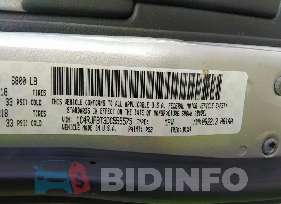 1C4RJFBT3DC555575 Photo# 9