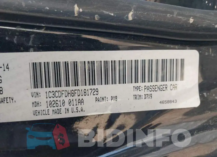 1C3CDFDH8FD181729 Photo# 9