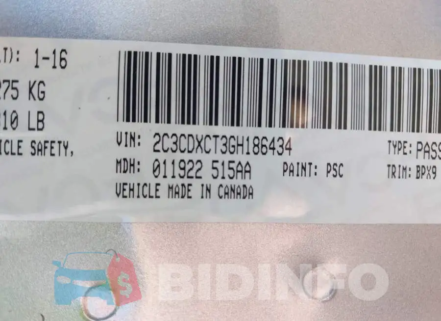 2C3CDXCT3GH186434 Photo# 9