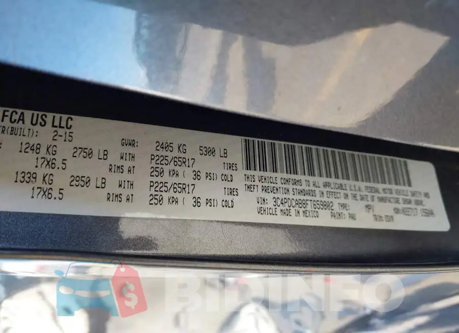 3C4PDCAB8FT659802 Photo# 9