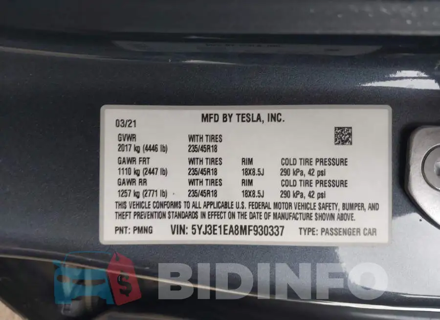 5YJ3E1EA8MF930337 Photo# 9