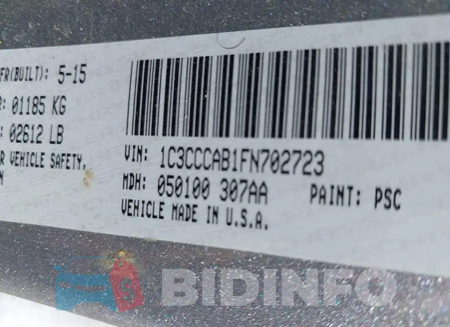 1C3CCCAB1FN702723 Photo# 9