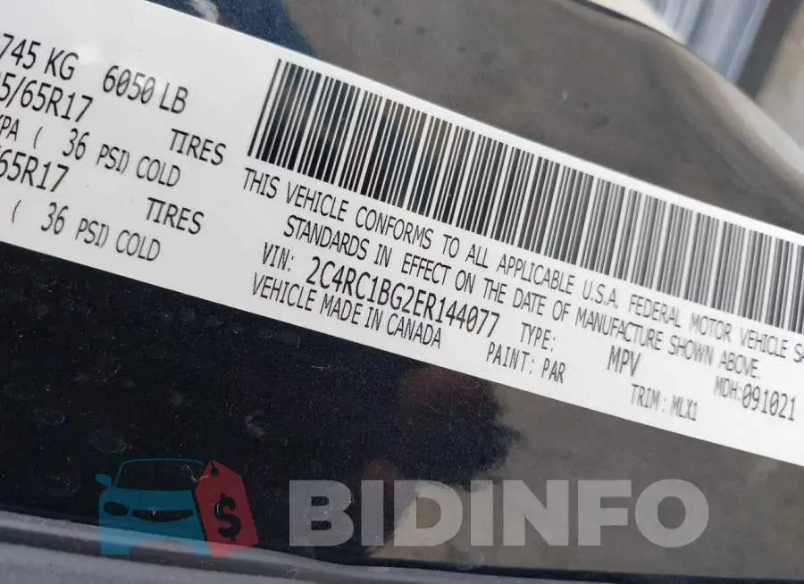 2C4RC1BG2ER144077 Photo# 9