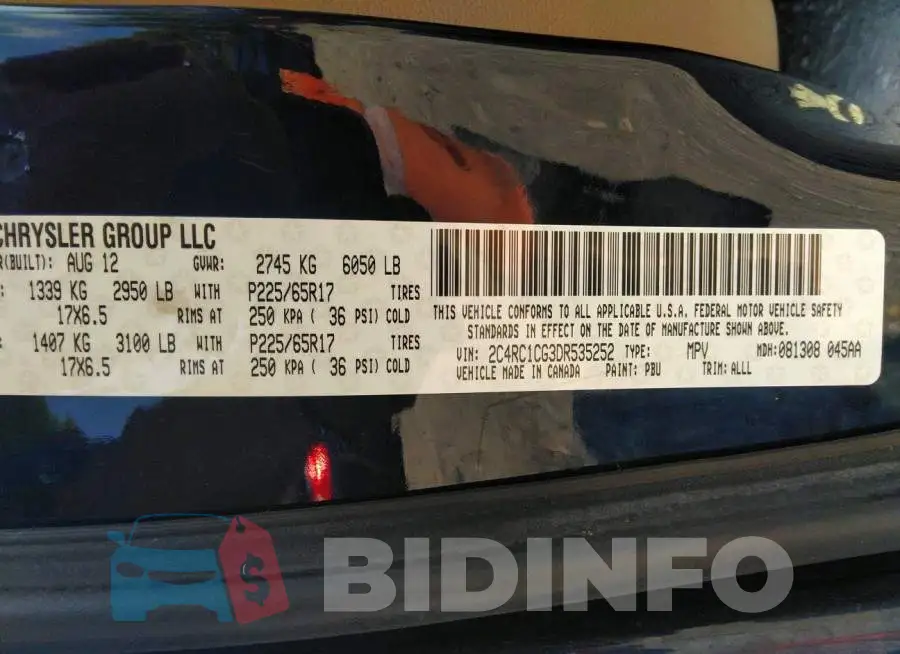 2C4RC1CG3DR535252 Photo# 9