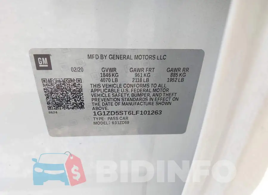 1G1ZD5ST6LF101263 Photo# 9