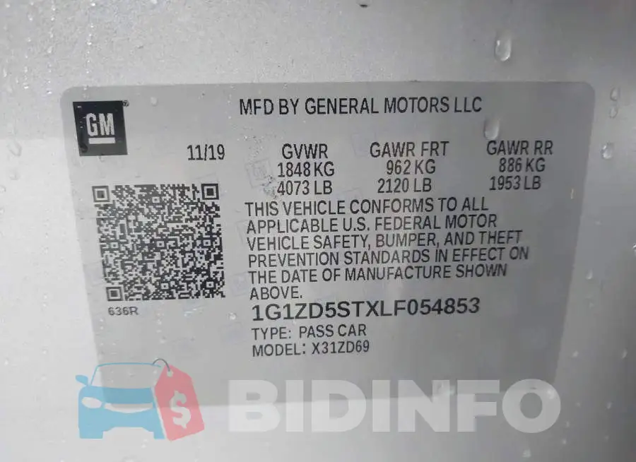 1G1ZD5STXLF054853 Photo# 9