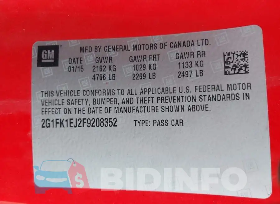 2G1FK1EJ2F9208352 Photo# 9