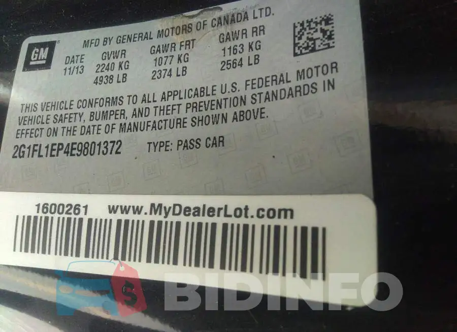 2G1FL1EP4E9801372 Photo# 9