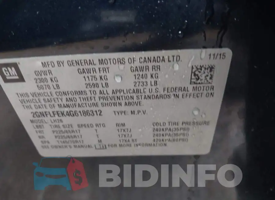 2GNFLFEK4G6186312 Photo# 9